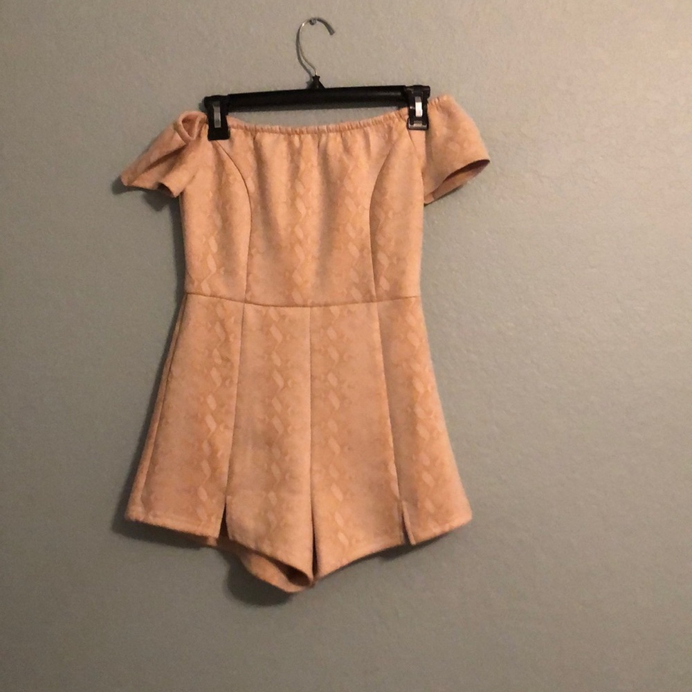Tan Snakeskin Romper